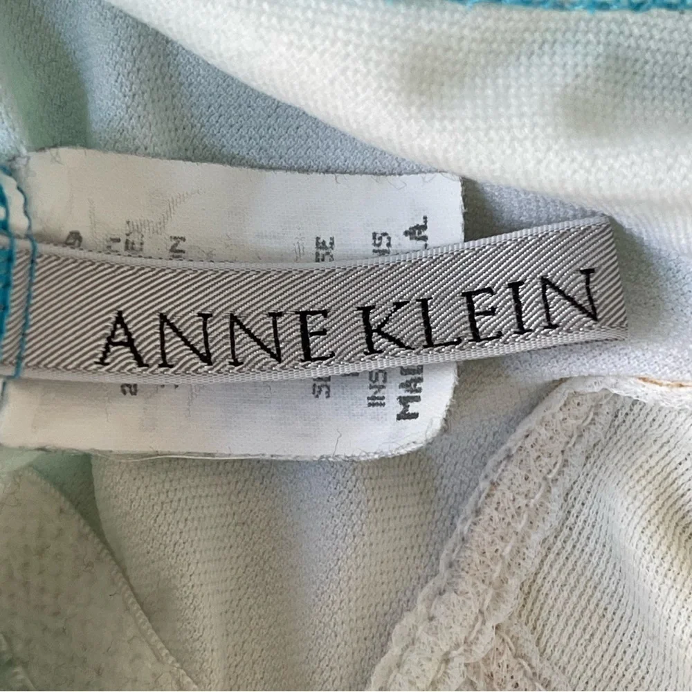 Anne Klein One Piece Swimsuit Sarong Set Sky Blue Tie Dye Aqua Turquoise 14
